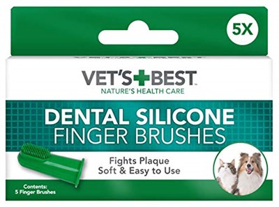 Vets Best Vet’s Best™ Kedi ve Köpekler için Silikon Başlıklı Parmak Diş Fırçası - Seçenekler: Ölçü Birimi (2 paketi), Ölçü Birimi