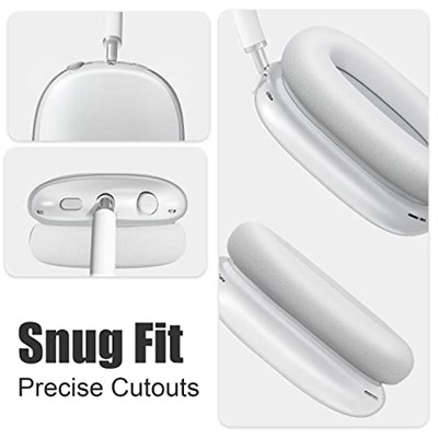 VICHYIE AirPods Max İçin Şeffaf Yumuşak TPU Kılıf, Çizilmez Koruyucu Kapak, Kulaklıklar İçin Aksesuarlar