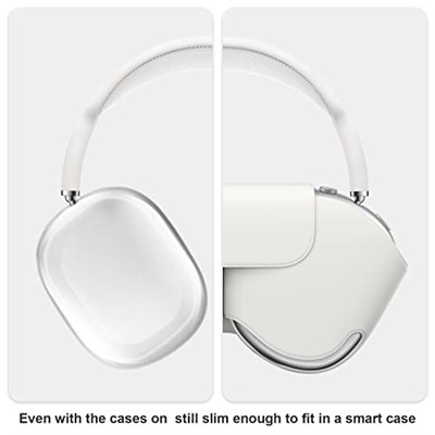 VICHYIE AirPods Max İçin Şeffaf Yumuşak TPU Kılıf, Çizilmez Koruyucu Kapak, Kulaklıklar İçin Aksesuarlar