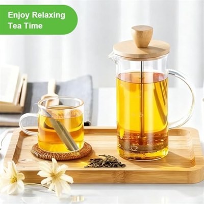 Vicloon çay demlik paslanmaz çelik, 2 parça ince örgü çay sopa gevşek çay (detoks çayı, Darjleeg çay, mate çay)