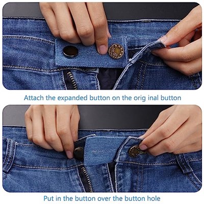 Vicloon Kot Bel Uzatıcılar, 4 Adet Bel Genişletici Düğme, Pantolon Uzatıcılar Bel Bandı Uzatıcılar, Pantolon Kot Etek Pantolon için Ayarlanabilir Bel Bandı Genişleticiler - 4 Renk