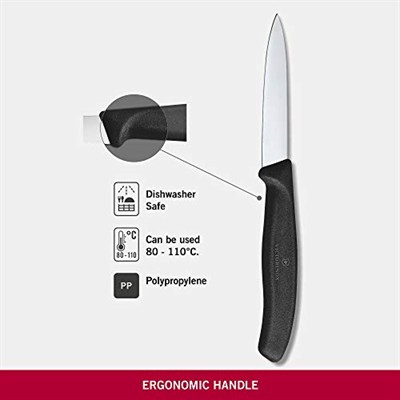 Victorinox 6.7603 Soyma Bıçağı, Unisex, Siyah, 8Cm