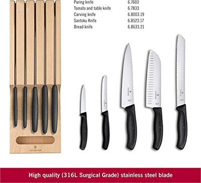 Victorinox 6.7143.5 SwissClassic Ahşap Korumalı Blok Set