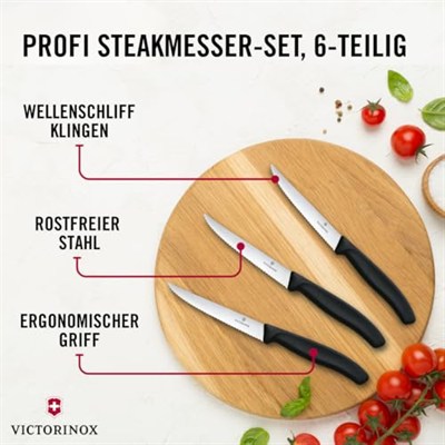 Victorinox 6.7233.6 Mutfak 6lı Steak-Biftek Bıçağı (Blisterli)