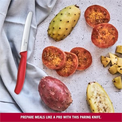 Victorinox 6.7831.C1 Swiss Classic 11cm Tırtıklı Domates Bıçağı, Kırmızı