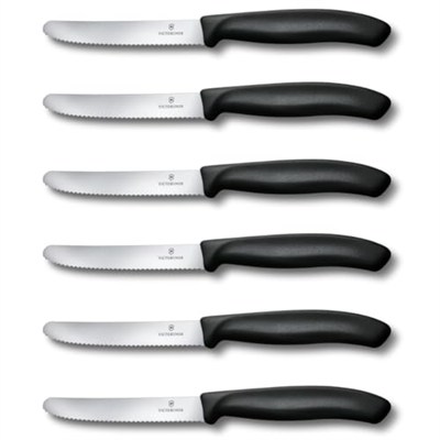 Victorinox 6.7833.6 SwissClassic Blisterli Siyah 6lı Domates Bıçağı