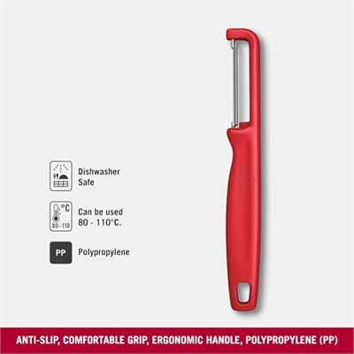 Victorinox IOTA Tırtıklı Kenar Çift Taraf Kırmızı Soyacak, 6.0943.1