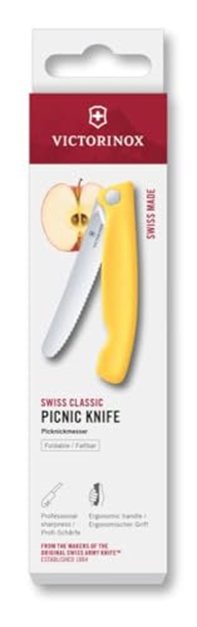 Victorinox Swiss Classic 11cm Tırtıklı Piknik Bıçağı, Sarı