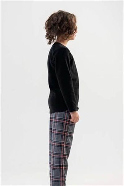 VIENETTA Erkek Çocuk Siyah Pijama Takımı 201051-0217