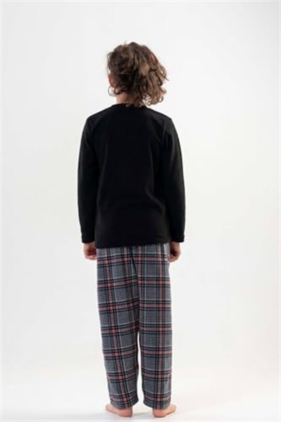 VIENETTA Erkek Çocuk Siyah Pijama Takımı 201051-0217
