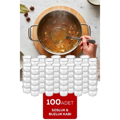 Vienev 100lü Dondurucuya Uygun Saklama Kabı – 80 Ml İlik, Tavuk Suyu, Sos Ve İlaç Saklama Kabı