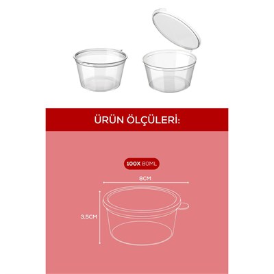 Vienev 100lü Dondurucuya Uygun Saklama Kabı – 80 Ml İlik, Tavuk Suyu, Sos Ve İlaç Saklama Kabı