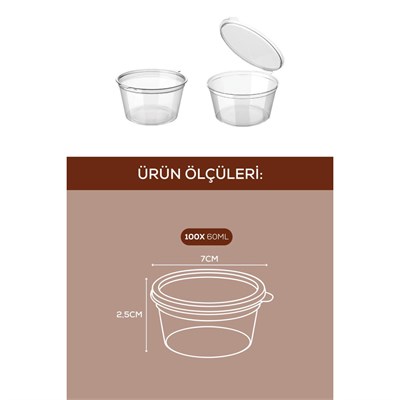Vienev 100lü Dondurucuya Uygun Saklama Kabı – 60 Ml İlik, Tavuk Suyu, Sos Ve İlaç Saklama Kabı