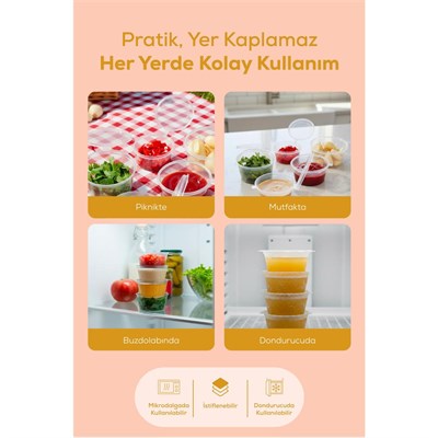 Vienev 100lü Dondurucuya Uygun Saklama Kabı – 30 Ml İlik, Tavuk Suyu, Sos Ve İlaç Saklama Kabı