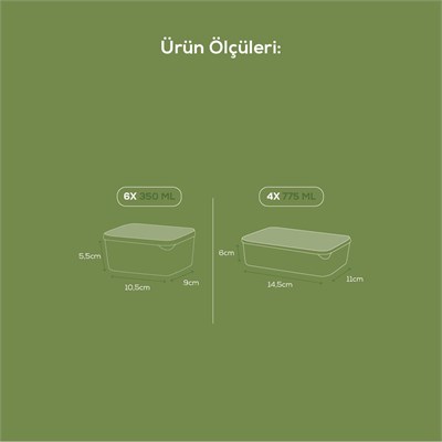 Vienev 10lu Buzdolabı Düzenleyici Organizer Mikrodalgaya Uygun Difriz Saklama Kabı Gri