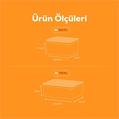 Vienev 10lu Buzdolabı Düzenleyici Organizer Mikrodalgaya Uygun Difriz Saklama Kabı Yeşil