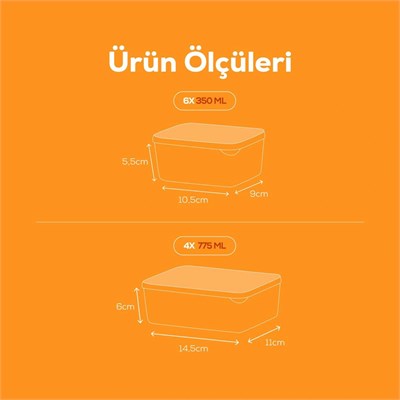 Vienev 10lu Buzdolabı Düzenleyici Organizer Mikrodalgaya Uygun Difriz Saklama Kabı Mint