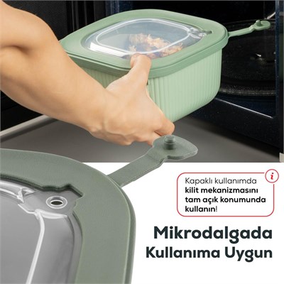 Vienev 12li 4x(600-1100-1800 Ml) Mikrodalga Ve Difrize Uygun Vip Kapaklı Özel Saklama Kabı Seti Renkli