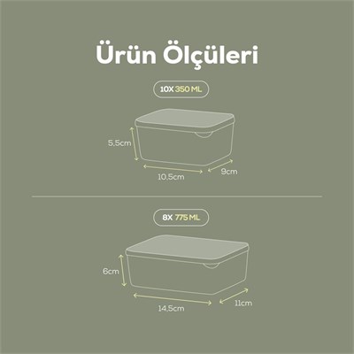 Vienev 18li Buzdolabı Düzenleyici Organizer Mikrodalgaya Uygun Difriz Saklama Kabı Turuncu