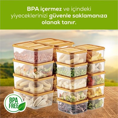 Vienev 18li Buzdolabı Düzenleyici Organizer Mikrodalgaya Uygun Difriz Saklama Kabı Turuncu