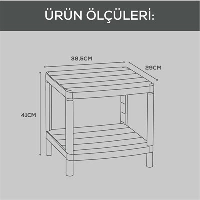 Vienev 2 Katlı Çok Amaçlı Mutfak Ve Banyo Rafı Siyah
