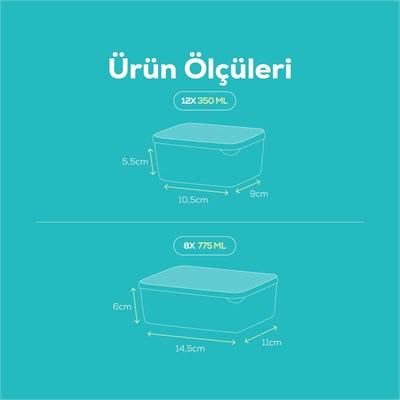 Vienev 20li Buzdolabı Düzenleyici Organizer Mikrodalgaya Uygun Difriz Saklama Kabı Turuncu