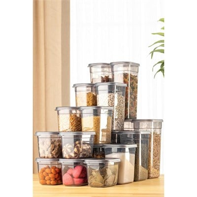 Vienev 20li Peggy Dikdörtgen Saklama Kabı Seti 5x( 1900ml, 1500ml, 1150ml, 800ml ) Etiketli