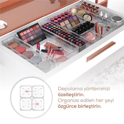 Vienev 22 Parça Takı Makyaj Dolap İçi-çekmece İçi Düzenleyici Organizer
