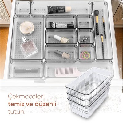 Vienev 22 Parça Takı Makyaj Dolap İçi-çekmece İçi Düzenleyici Organizer
