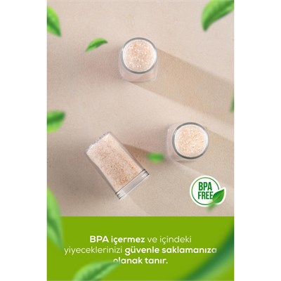 Vienev 24lü Mini Tek Kişilik Tuzluk Karabiberlik Baharatlık Seti Şeffaf