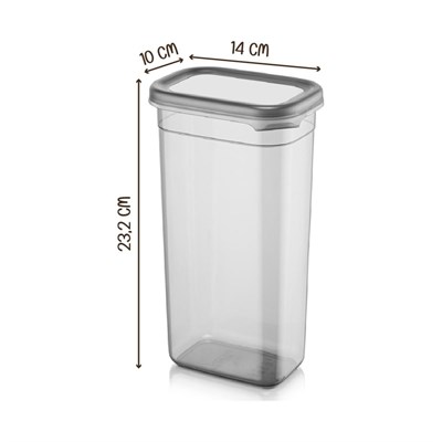 Vienev 2li 1,9 Litre Peggy Dikdörtgen Deterjan Kabı Seti Etiketli