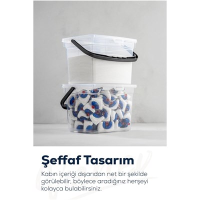 Vienev 2li 4 Litre Beyaz Etiketli Deterjanlık Saklama Kutusu Kabı Beyaz