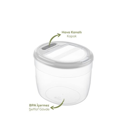 Vienev 2li 8 Litre Büyük Boy Plastik Deterjan Saklama Kutusu – Açık Gri Kapaklı
