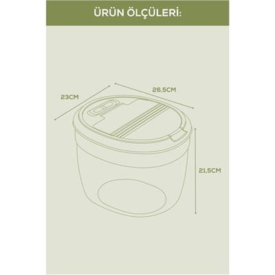 Vienev 2li 8 Litre Büyük Boy Plastik Deterjan Saklama Kutusu – Koyu Gri Kapaklı