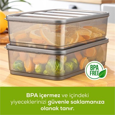 Vienev 2li Bella Buzdolabı Düzenleyici 1,75 Litre Antrasit