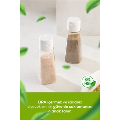 Vienev 2li Tek Kişilik Tuzluk Karabiberlik Tuzluk Seti 72 Ml Beyaz