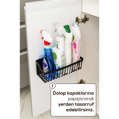 Vienev 2li Yapışkanlı Banyo-mutfak Organizer Raf