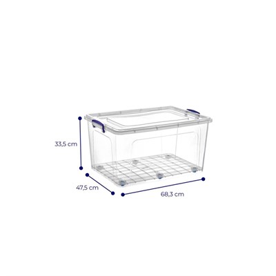 Vienev 3lü 80 Lt Clear Box Saklama Kutusu