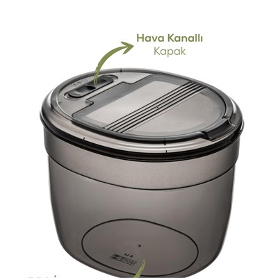 Vienev 4lü 8 Litre Büyük Boy Plastik Saklama Kabı – Antrasit Kapak Ve Gövde