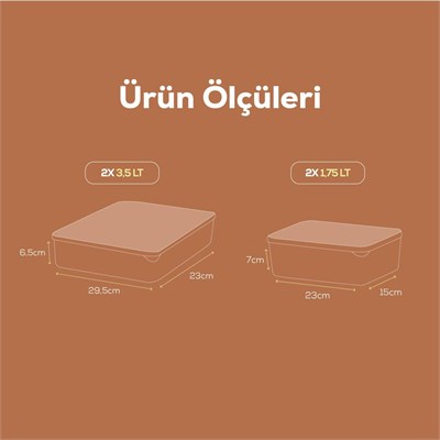 Vienev 4lü Bella Buzdolabı Düzenleyici Antrasit 2x(3,5, 1,75 Li̇tre)