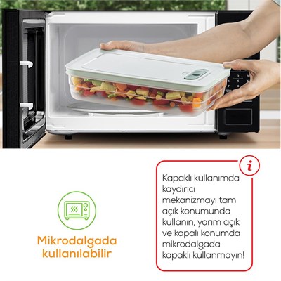 Vienev 4lü Hava Kanallı Ayarlanabilir Sebze Ve Meyve Saklama Kabı 2x(2,35-5 lt) yeşil