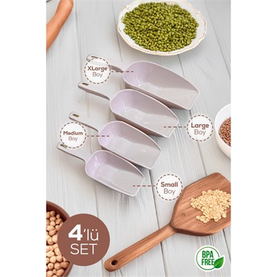 Vienev 4lü Set Plastik Erzak Kürek Seti Pembe