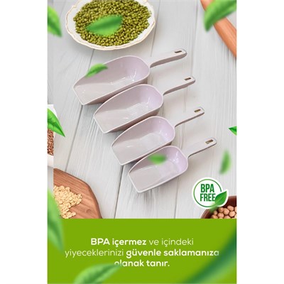 Vienev 4lü Set Plastik Erzak Kürek Seti Pembe