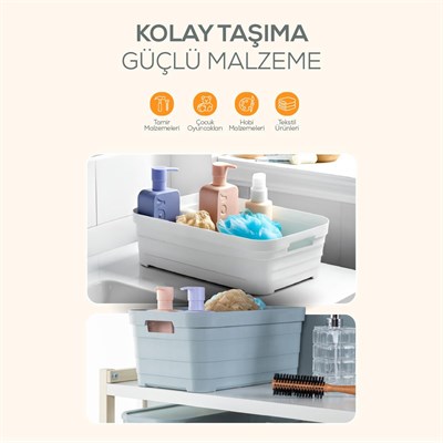 Vienev 6lı 2,8 Litre Saklama Kutusu Bej