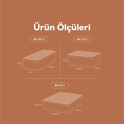Vienev 6lı Bella Buzdolabı Düzenleyici Antrasit 2x(3,5, 1,65, 1,75 Li̇tre)