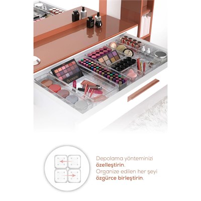 Vienev 6lı Çekmece Içi - Dolap Içi Banyo Makyaj Takı Düzenleyici Organizer