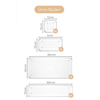 Vienev 6lı Çekmece Içi - Dolap Içi Banyo Makyaj Takı Düzenleyici Organizer