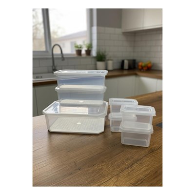 Vienev 7li Süzgeçli Saklama Kabı Seti | 1x5lt - 2x1,75lt - 4x360ml