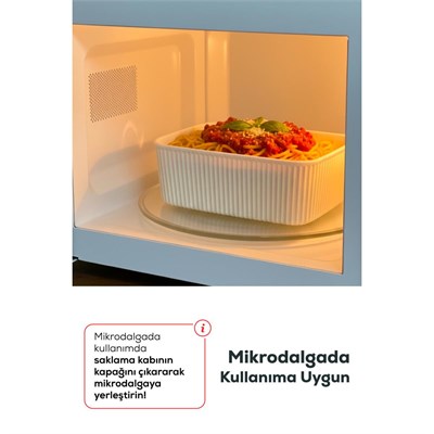 Vienev 8li Çizgili Dikdörtgen Saklama Seti Bej | 2.5l 1.5l 0.80l 0.45l | Mikrodalga Ve Dondurucu Uyumlu