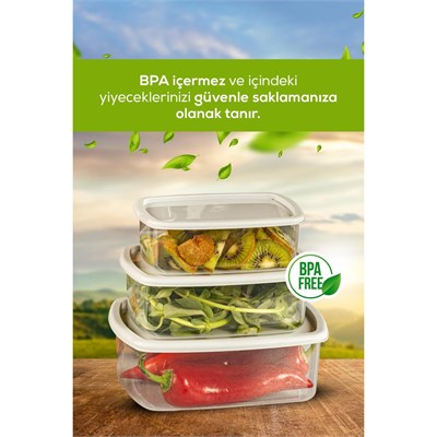 Vienev 8li Hava Geçirmez Saklama Kabı Seti Gri 2x(250-500-750-1200 Ml)